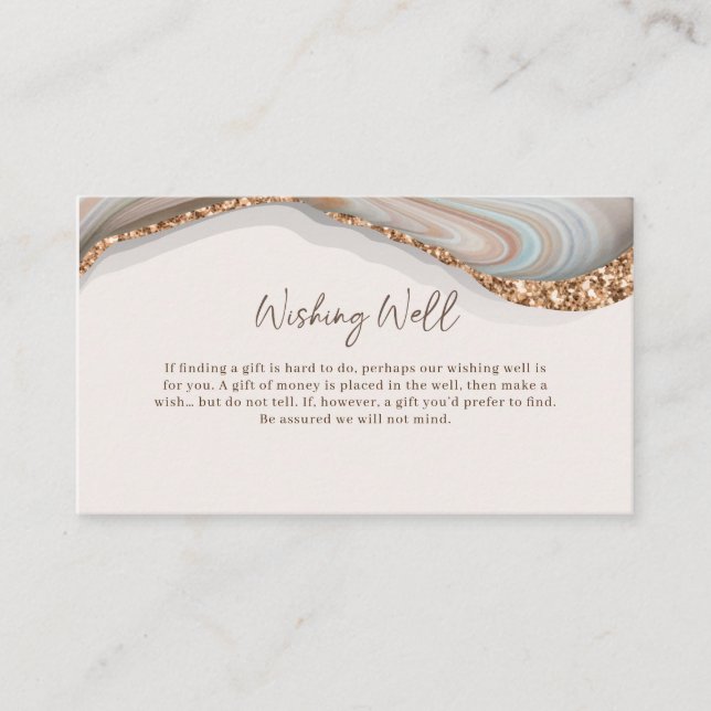 Marble Stone Agate Wishing Well Enclosure Card (Front)