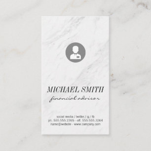 Marble Stone Business Avatar Business Card