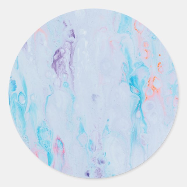 Marble Stone Classic Round Stickers (Front)