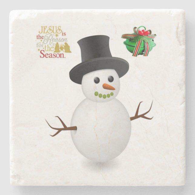 Marble Stone Coaster Christmas (Front)