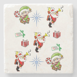 Marble Stone Coaster Christmas