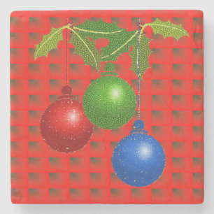 Marble Stone Coaster Christmas