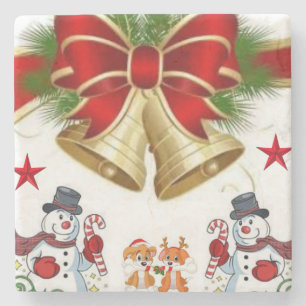 Marble Stone Coaster Christmas