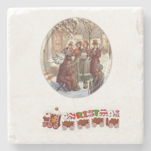 Marble Stone Coaster Christmas