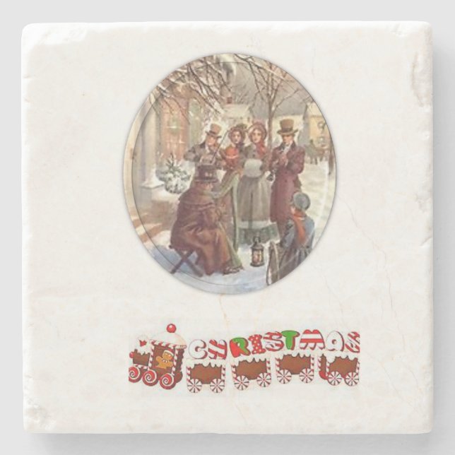 Marble Stone Coaster Christmas (Front)