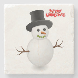 Marble Stone Coaster Christmas