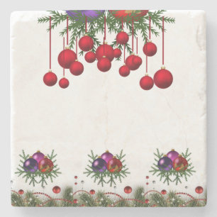 Marble Stone Coaster Christmas