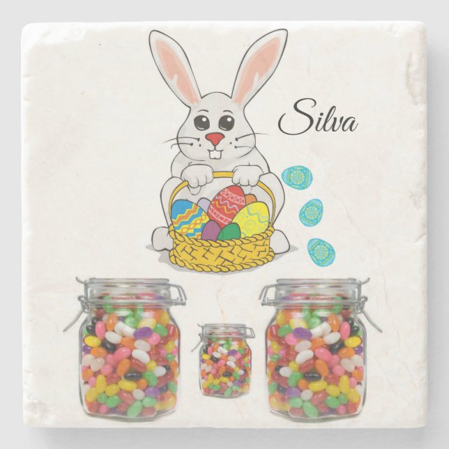Marble Stone Coaster Easter (Front)