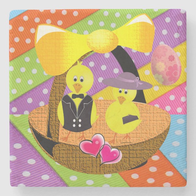 Marble Stone Coaster Easter (Front)