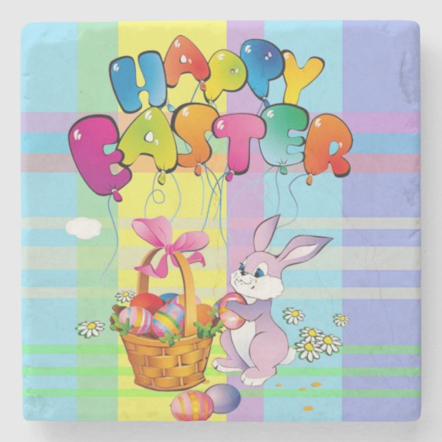 Marble Stone Coaster Easter (Front)