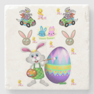 Marble Stone Coaster Easter