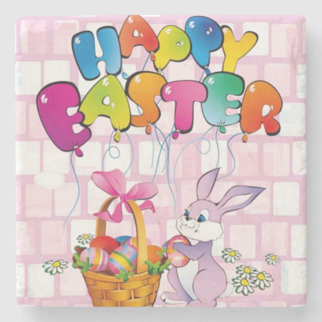 Marble Stone Coaster Easter (Front)