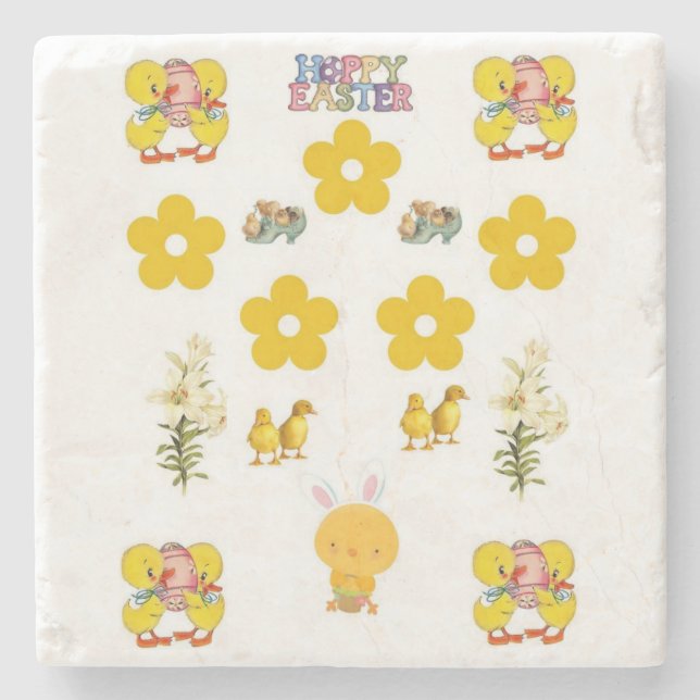 Marble Stone Coaster Easter (Front)