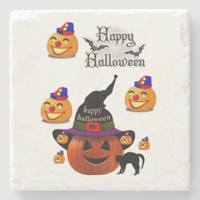 Marble Stone Coaster Halloween (Front)