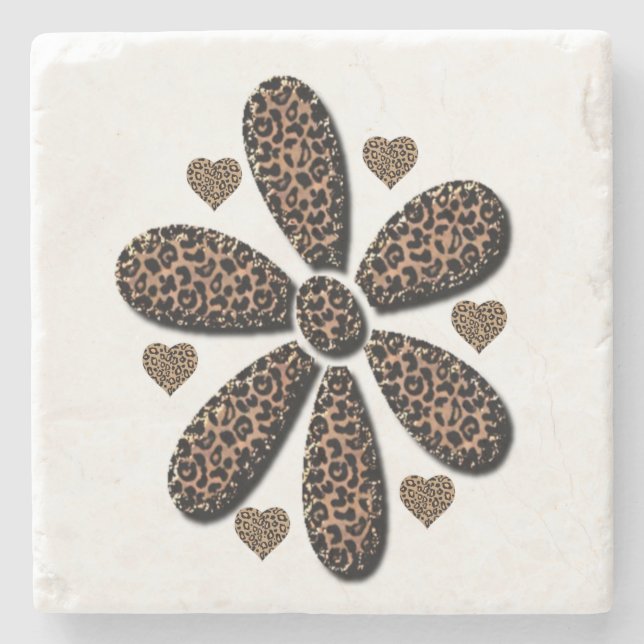 Marble Stone Coaster Leopard (Front)
