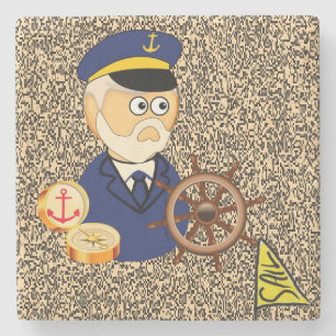 Marble Stone Coaster Sailing