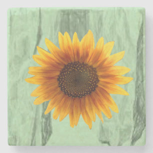 Marble Stone Coaster Sunflower