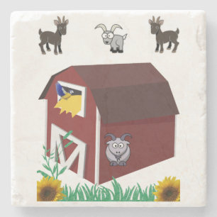 Marble Stone Coaster Sunflower