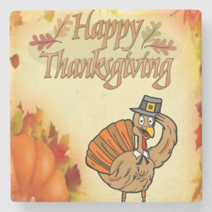 Marble Stone Coaster Thanksgiving