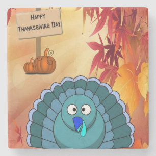 Marble Stone Coaster Thanksgiving