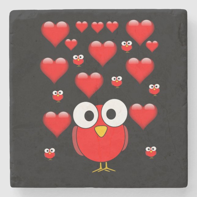 Marble Stone Coaster Valentine's Day (Front)