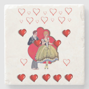 Marble Stone Coaster Valentine's Day