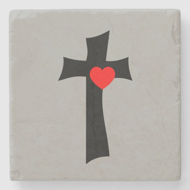 Marble Stone Coaster Valentine's Day (Front)