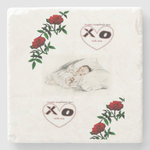 Marble Stone Coaster Valentine's Day