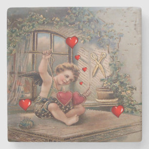 Marble Stone Coaster Valentine's Day