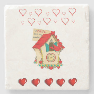 Marble Stone Coaster Valentine's Day