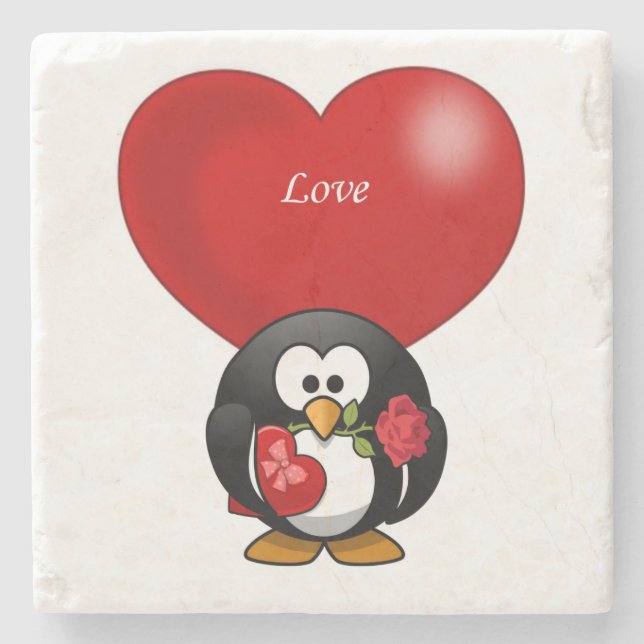 Marble Stone Coaster Valentine's Day (Front)