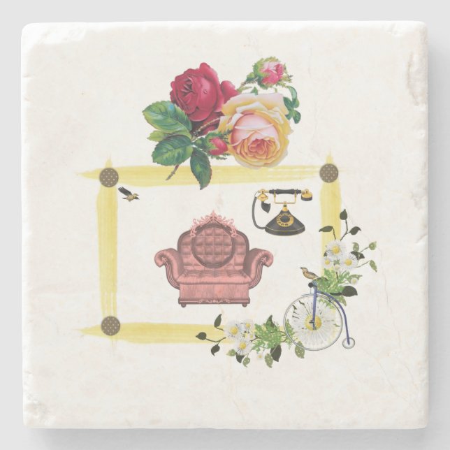 Marble Stone Coaster Victorian (Front)