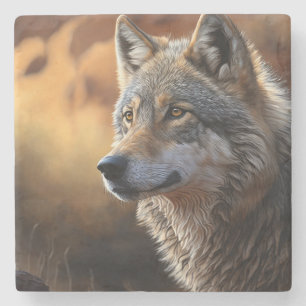 Marble Stone Coaster-Wolf Coaster
