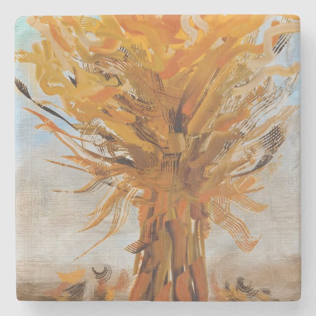 Marble Stone Coasters with Fall colours (Front)