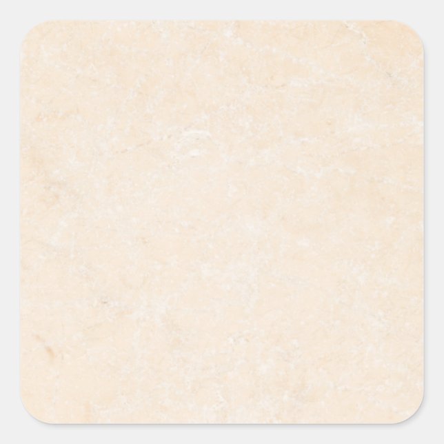 Marble Stone Cream Neutral Tile Background Blank Square Sticker (Front)