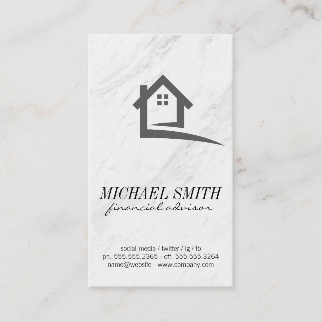 Marble Stone | Financial Advisor Business Card (Front)