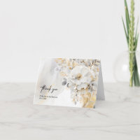 Marble Stone Gold Grey Gold Floral Wedding PHOTO