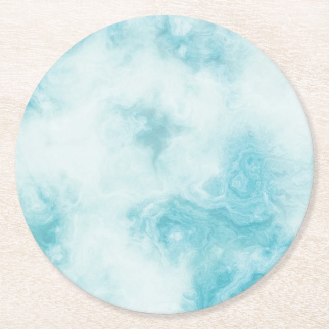 marble Stone Green Paper Coaster (Front)