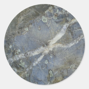 Marble Stone Grey Classic Round Sticker