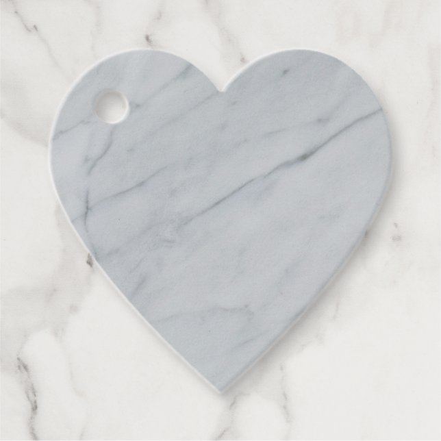 Marble Stone Heart Favour Tags (Front)