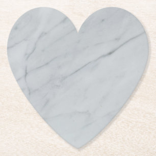 Marble Stone Heart Paper Coaster