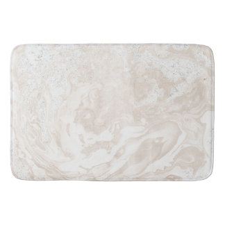Marble Stone Luxury White Beige Ivory Powder Bath Mat