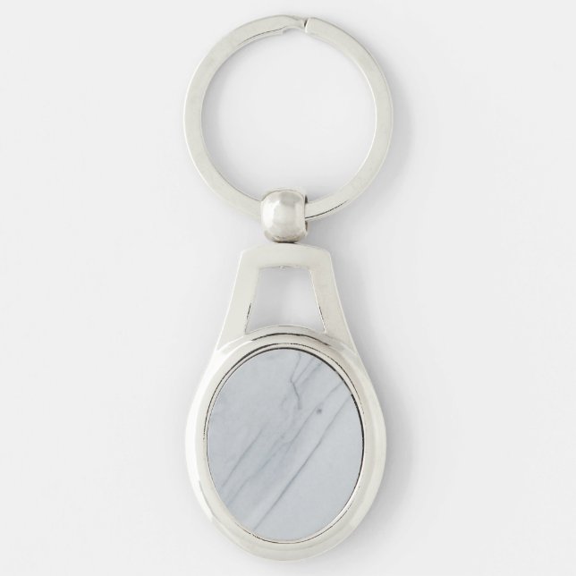 Marble Stone Metal Keychain (Front)