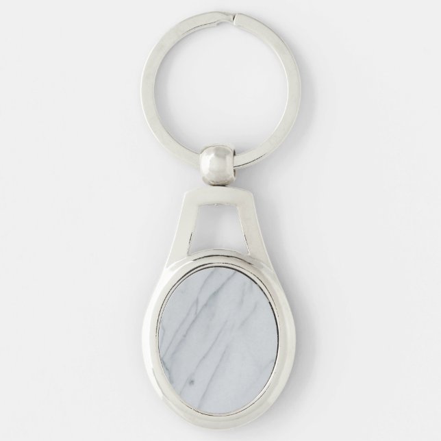 Marble Stone Metal Keychain (Front)
