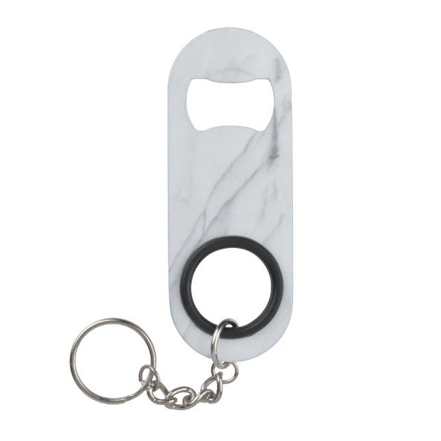 Marble Stone Mini Bottle Opener With Keychain (Front)