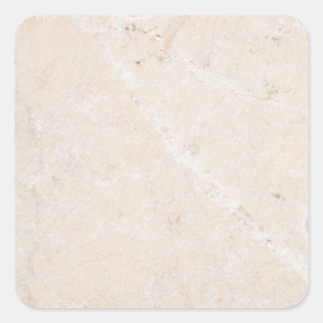 Marble Stone Neutral Tile Brown Background Blank Square Sticker (Front)