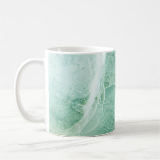 Marble stone pattern, green texture. coffee mug