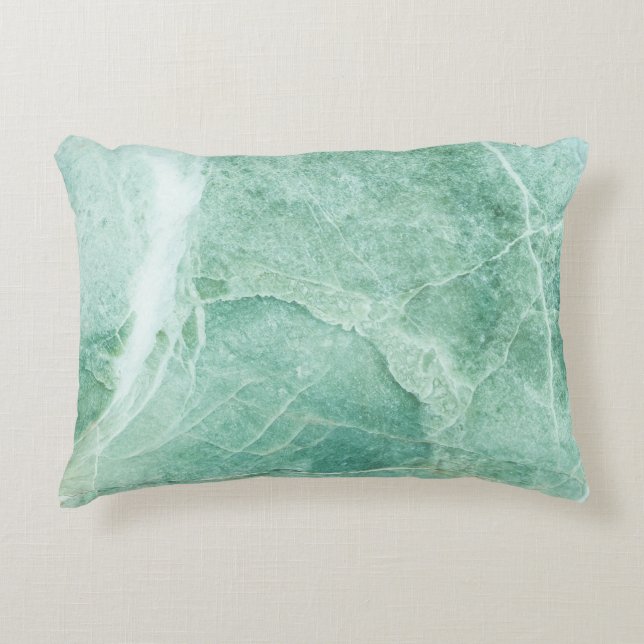 Marble stone pattern, green texture. decorative cushion (Front)