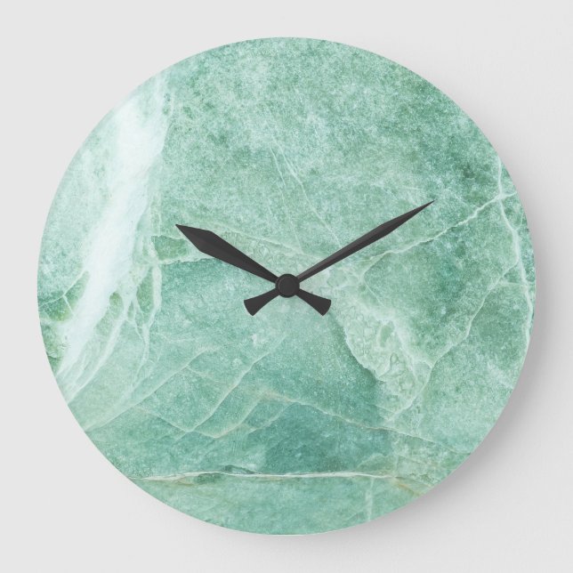 Marble stone pattern, green texture. large clock (Front)