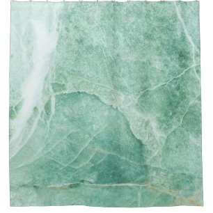 Marble stone pattern, green texture. shower curtain